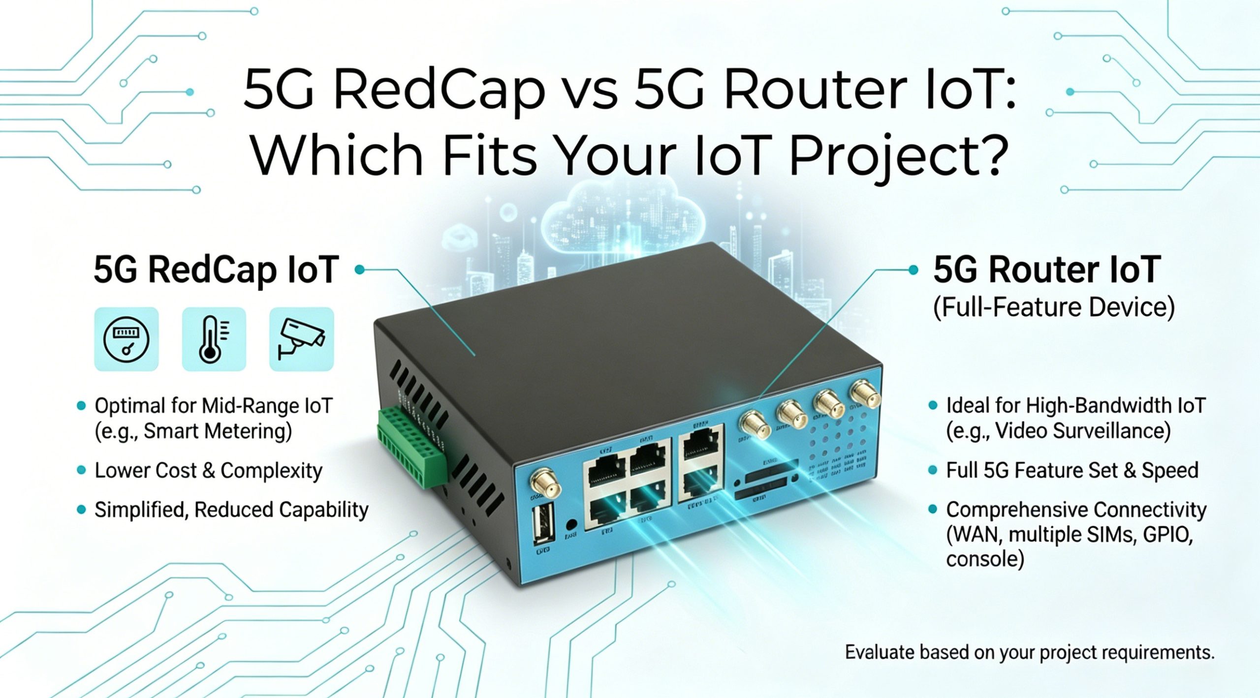 5G RedCap vs 5G router IoT